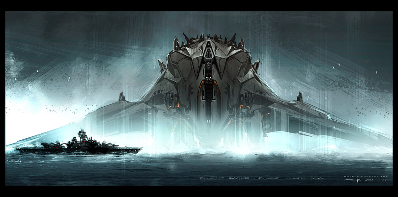 Illustration for article titled The Raw Beauty of Battleship's Alien Concept Art